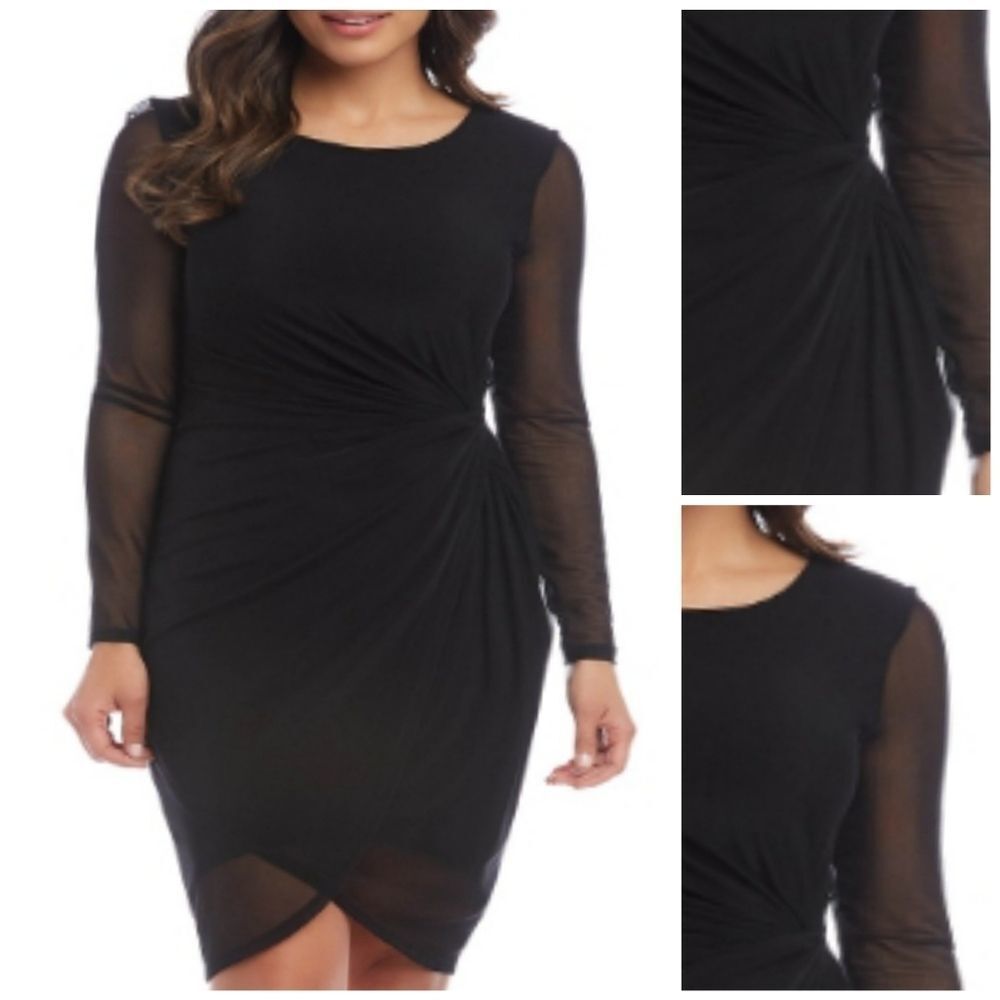 Karen Kane Twiggy Twist dress black size Medium